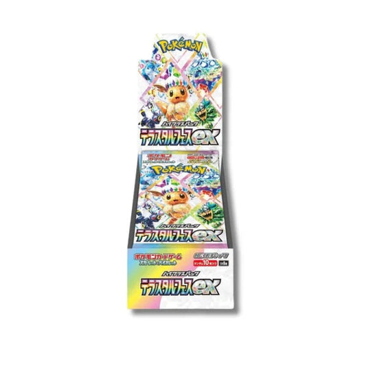 Pokémon Terastal Festival Booster Box - Unieke Kaarten met kleurrijke Japanse verpakking en exclusieve gaming cards voor verzamelaars.