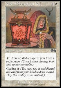 Rune of Protection: Red - Urza's Saga (Common) [USG-40]