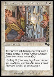 Rune of Protection: White - Urza's Saga (Common) [USG-41]
