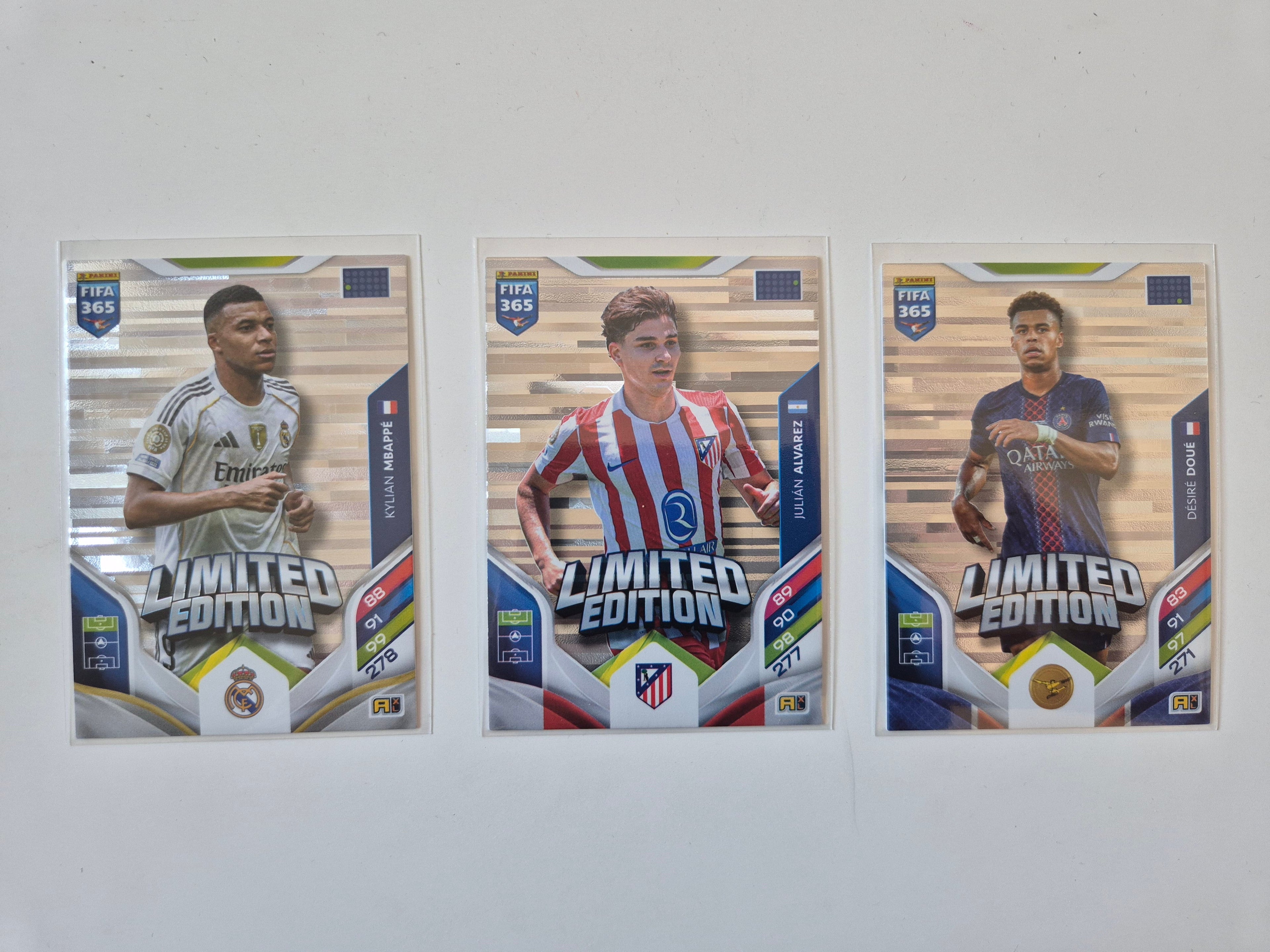 Limited Edition kaarten Mbappe, Doue, Alvarez - Fifa Adrenalyn 365