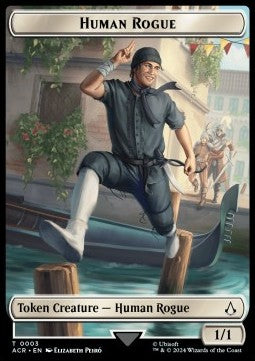Human Rogue Token (White 1/1) - Universes Beyond: Assassin's Creed: Tokens (Token) [TACR-T3]