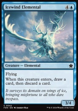 Icewind Elemental - Magic: The Gathering Foundations (Common) [FDN-42]