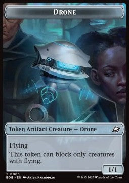 Drone Token (A 1/1) // Robot Token (A 2/2) - Edge of Eternities: Tokens (Token) [TEOE-T 3/10]