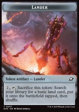 Lander Token // Human Soldier Token (W 1/1) (V.2) - Edge of Eternities: Tokens (Token) [TEOE-T 7/2]