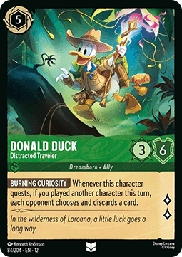 Donald Duck - Distracted Traveler (V.1) - Wilds Unknown (Uncommon) [12WIL-84]