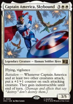 Captain America, Skybound - Commander: Marvel Super Heroes: Extras (Rare) [XMSC-588]