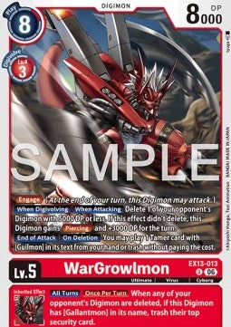 WarGrowlmon (EX13-013) (V.1) - Chivalrous XIII (Uncommon) [EX-13-013]