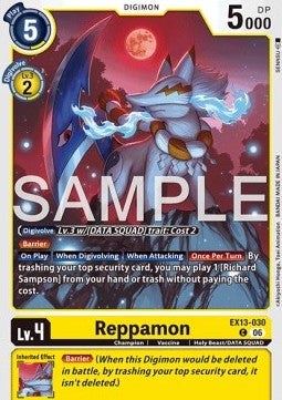 Reppamon (EX13-030) (V.1) - Chivalrous XIII (Common) [EX-13-030]