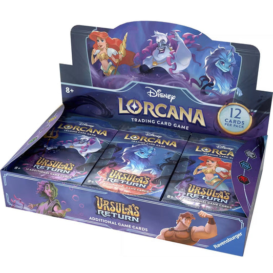 Disney Lorcana Ursula's Return Booster Box - Set 4 - Engels met 12 kaarten per pak, inclusief iconische Disney-personages voor verzamelkaartenliefhebbers.