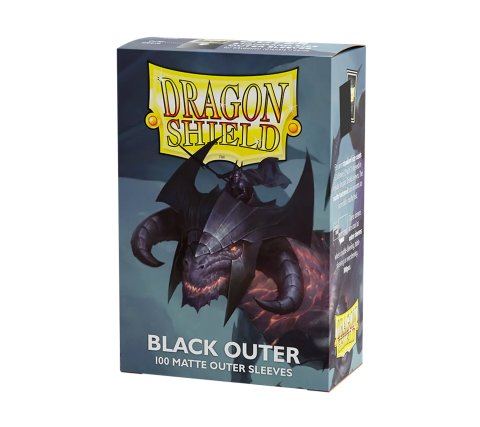 Dragon Shield: Zwart - Matte - Outer Sleeves - Standard Size - 100 stuks