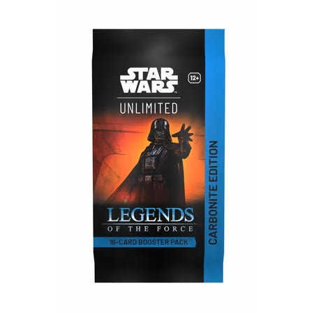 Star Wars Legends of the Force Carbonite Edition Booster Pack met Darth Vader op de verpakking, ideaal voor verzamelaars van gaming cards.